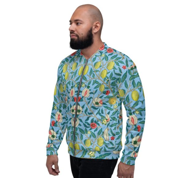 Four fruits pattern Unisex Bomber Jacket - Picture 2 of 10